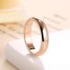 High Quality 4mm  Simple Ring  Rose Gold Ring Men's and Women's Exclusive Couple Wedding Ring