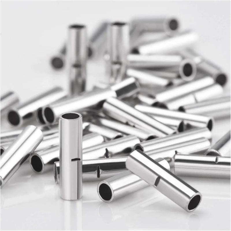 500/50 Stück Nicht isolierte Stoßverbinder 16-14 AWG Elektrische nahtlose Crimp-Terminals Blankes Kabel Batterie Lötverbinder