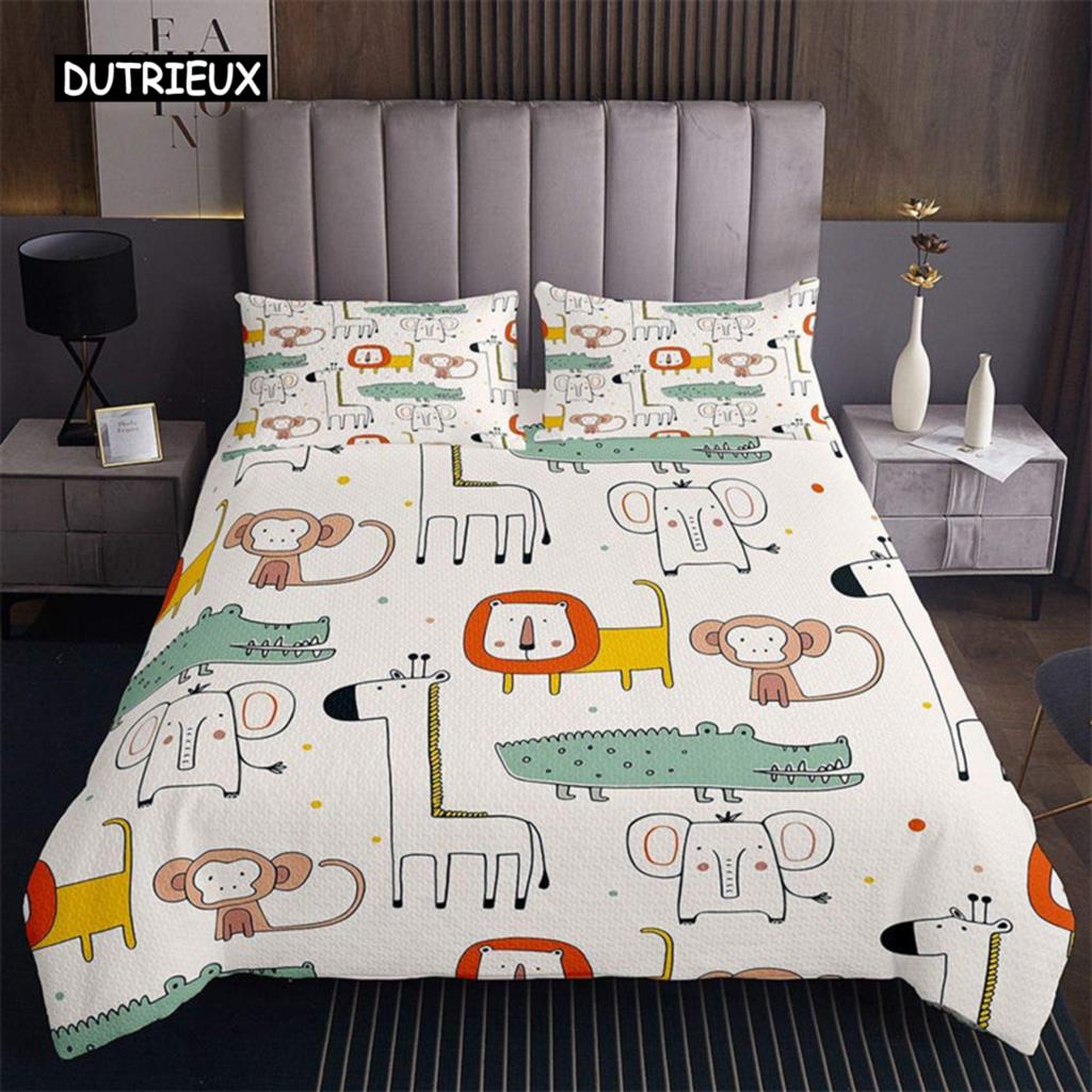 Kinder Affe Bettbezug Niedliches Cartoon Tier Bettwäscheset Lieblicher Kleiner Affe Bettdeckenbezug Für Jungen Mädchen Kinder Schlafzimmer Deko
