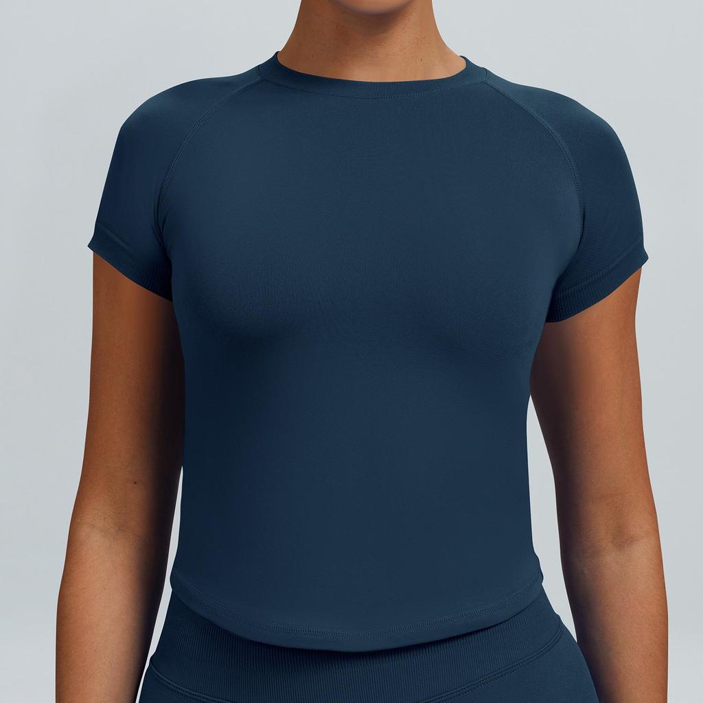 Quick-Dry Slim Fit Yoga T-Shirt - Stretch, Moisture & Sweat-Wicking Fitness Short Sleeve Top