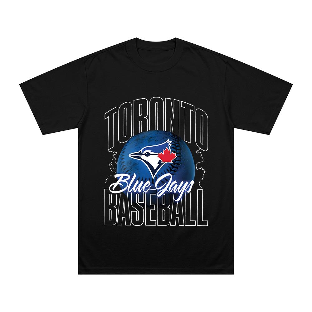 Футболка Fanatics Blue Jays Подарок фанату Blue Jays Футболка Унисекс С коротким рукавом Летняя Хлопок Дышащая Спортивная Одежда XS чёрный