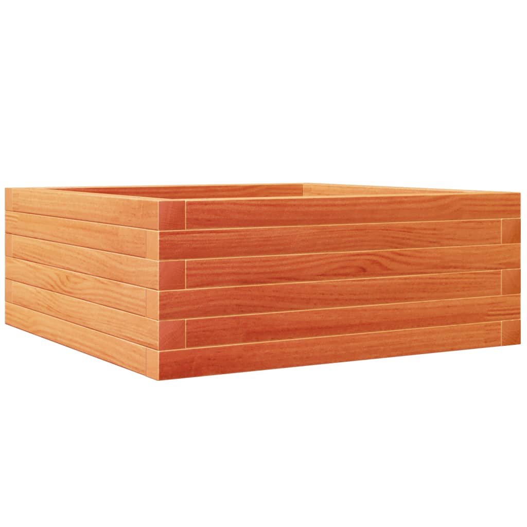 Plant Pot Wax Brown 60x60x23 cm Solid Pine Wood