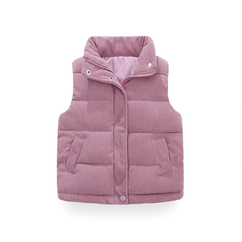 Kids Casual Padded Vest Warm Quilted Sleeveless Jacket for Boys and Girls
