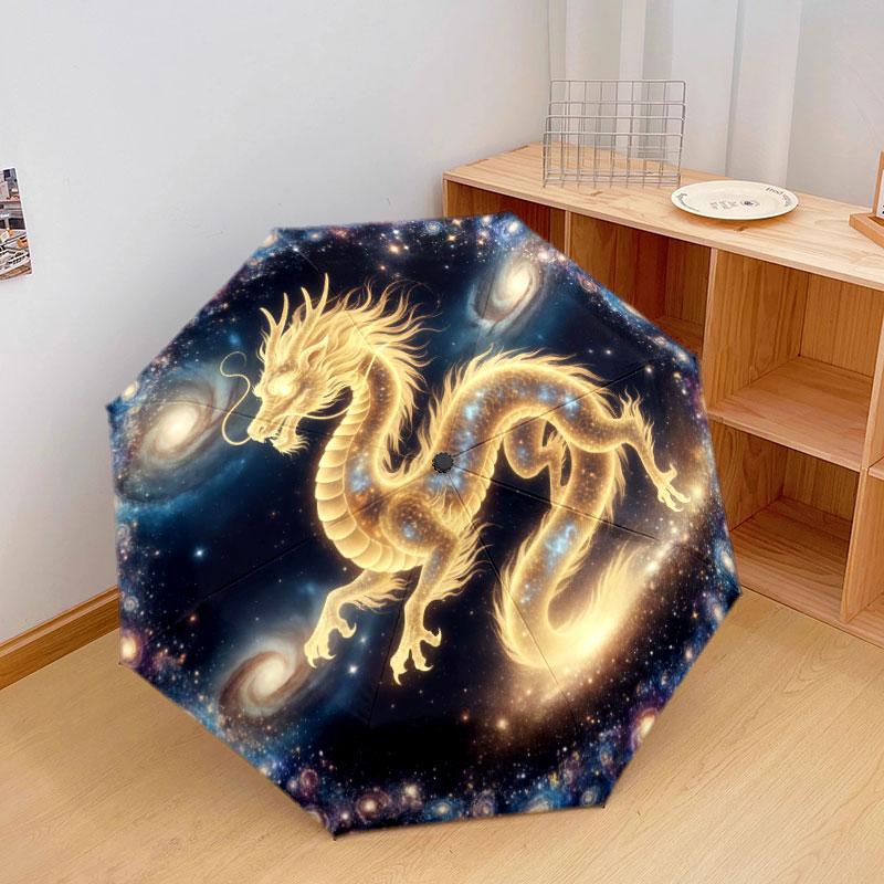 Interstellar Animals Pattern Pattern New Style Umbrella, 1 Piece Automatic Folding Umbrella, Portable Travel Umbrella, Outdoor Umbrella, Birthday Gift