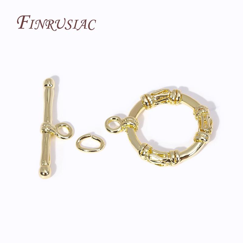 Multi Styles High Quality Brass Toggle Clasps 18K Gold Plated Bracelet Connect Clasps DIY Jewelry Making Supplies OT Clasps
