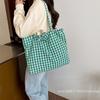 [ZYS]Korean Retro Trendy Plaid Shoulder Bag Versatile Simple Commuting Underarm Bag Large Capacity Shopping Bag Student Handbags