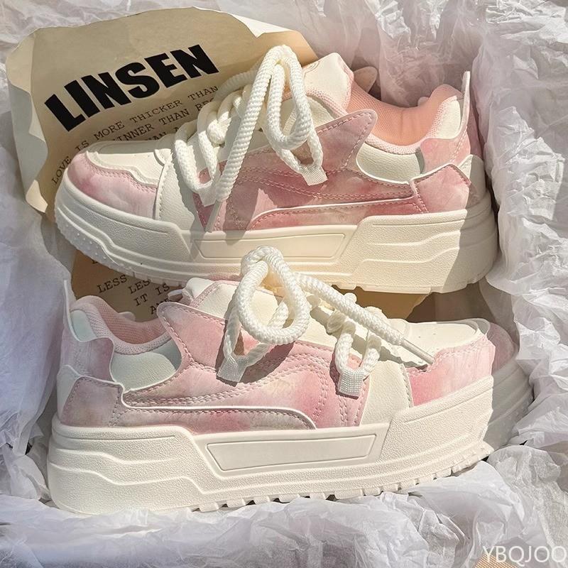 Women's Walking Shoes  Spring New Fashionable Thick Soled Comfortable Running Shoes Outdoor Leisure Sports Tennis Shoes