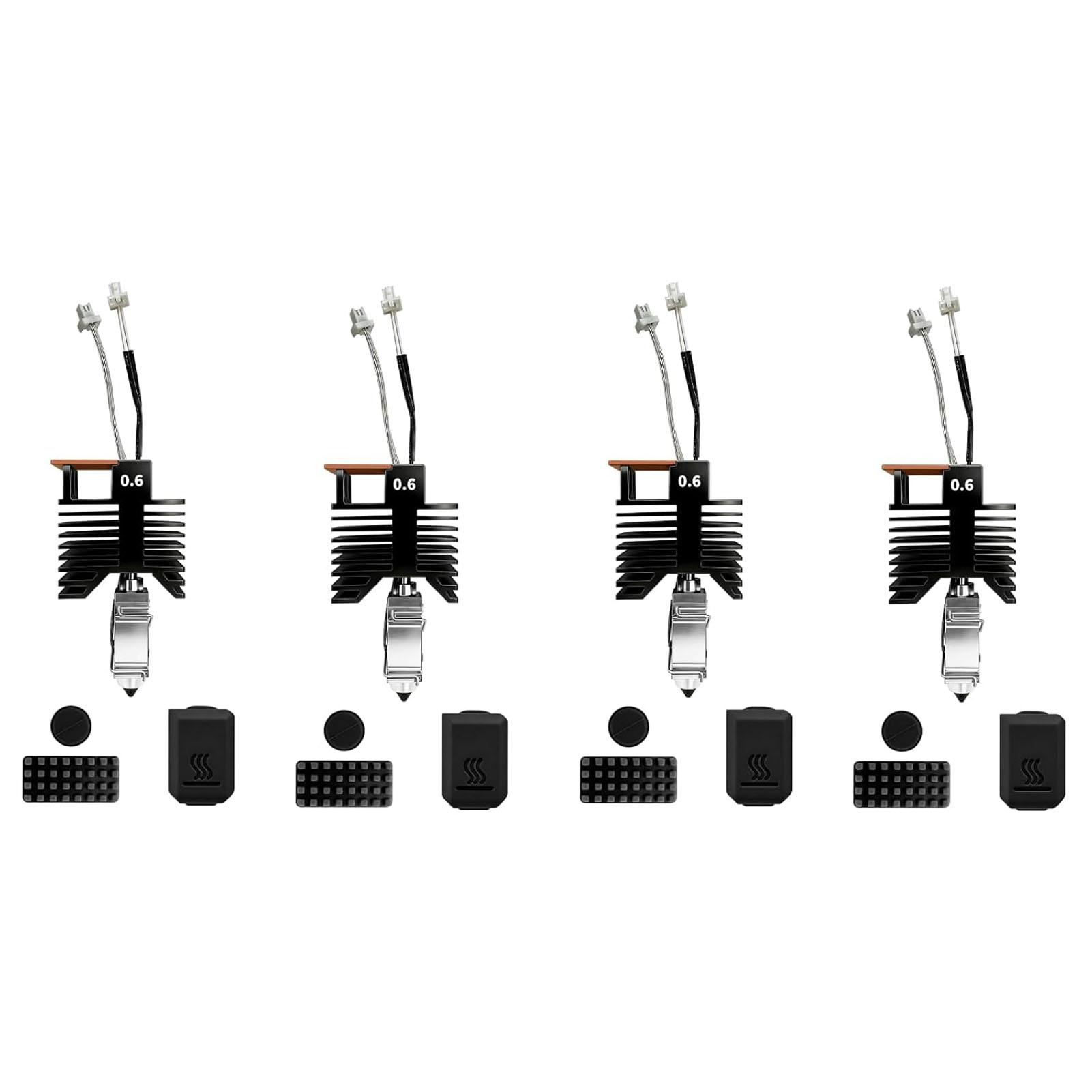 4 Set 3D Printer Hotend Kit Fit for Snapmaker U1 Accessories 48W Ceramic Block High Flowrate Nano Coating Upgraded
