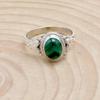 Malachite 925 Sterling Silver Women Handamde Birthstone Ring