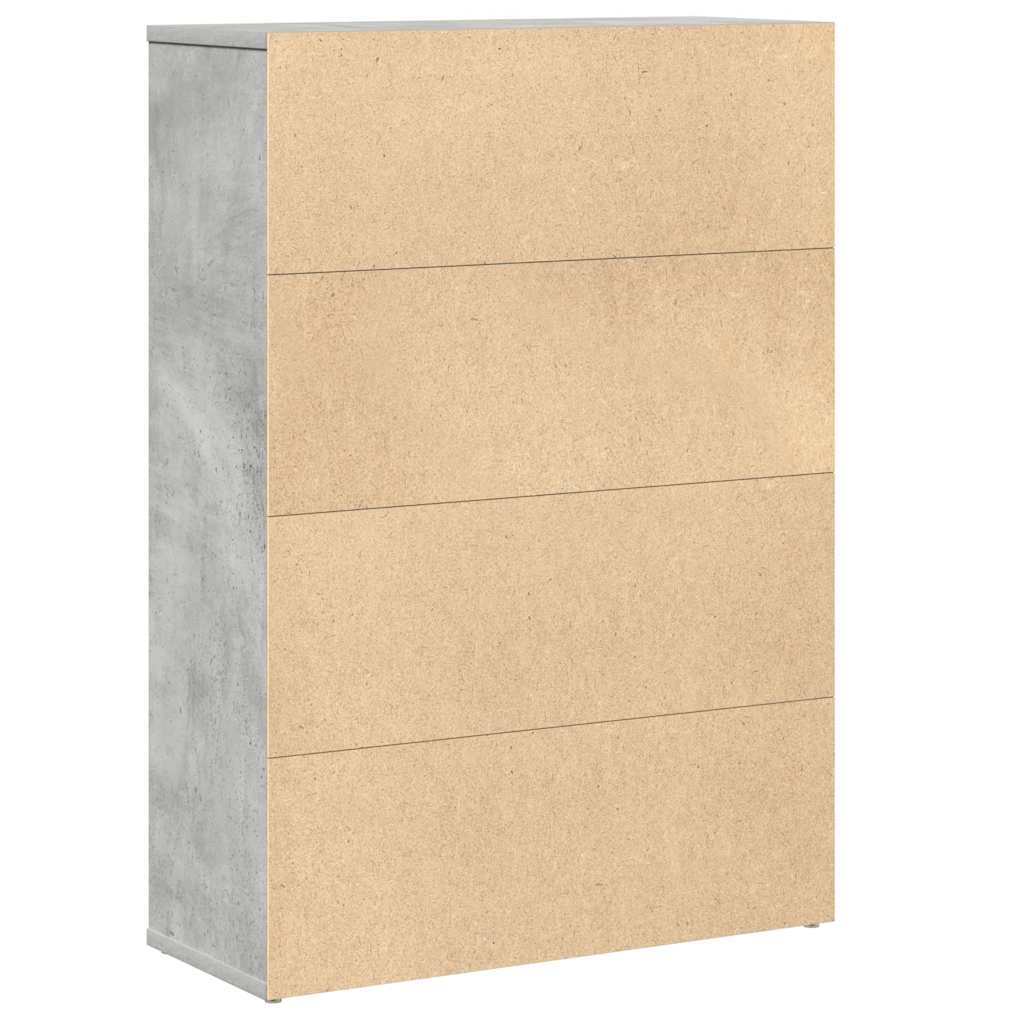Bookshelf Concrete Grey 60 x 24 x 85 cm Engineered Wood