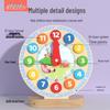 Kids' Educational Wooden Number Clock Puzzle: Early Learning Time Recognition Toy for Classrooms & Kindergartens.