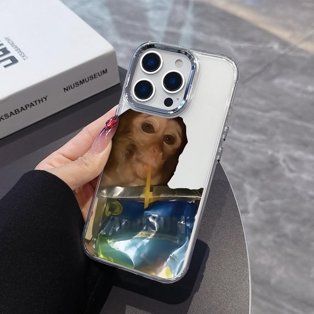 New Creative Monkey Pattern Phone Case For iPhone 17 16e 16 15 14 13 12 11 mini Pro Max X XR XSMAX 8 7Air Plus Transparent Cover