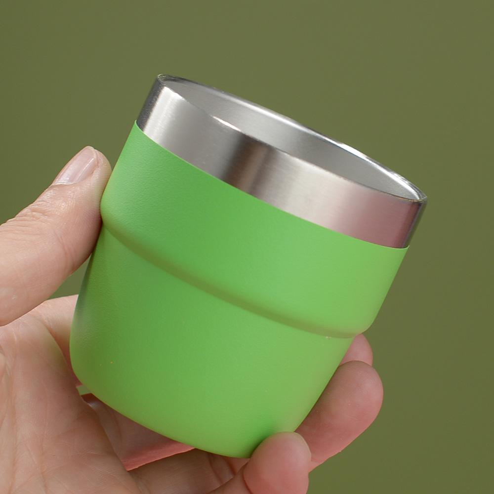 Cross-border 4oz Mini Rambler: Double-layer 304 Stainless Steel Vacuum Insulated Coffee Cup, Hot & Cold