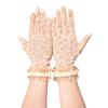 Gants Sexy à Imprimé Léopard pour Femme, Mode Printemps et Été, Gants Courts Respirants en Maille pour la Conduite et la Protection Solaire, Gants à Bord Sable Scintillant