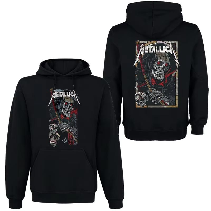 

METALLICA Band Rock Dark Wind Hoodie Men s Street Hip Hop Top Comfortable Hooded Sweater Fall/Winter Personality Men s Clothing S