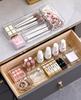 6Pcs Clear Desk Drawer Organizers Set Stackable Bathroom Storage Makeup Organizer Transparent Storage Box Bins Kitchen Gadget