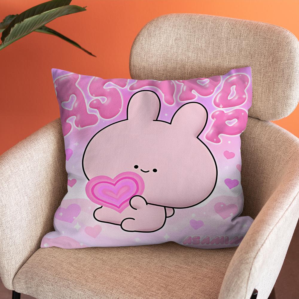 A-Asamimichan Cute Bunny Pillow Case Soft Cushion Cases for Farmhouse Sofa Decor Home Decorations and Protector Pillow Case