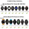 26 22MM Cinturini per orologi in silicone per Garmin Fenix ​​6X6 6S Pro 7X7 Easyfit cinturino Fenix ​​5 5X 5S Plus braccialetto Smartwatch
