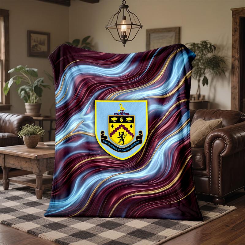 Burnley Football Print Flannel Blanket Soft Warm Sofa Bed Throw Blanket For Home Office Bedroom