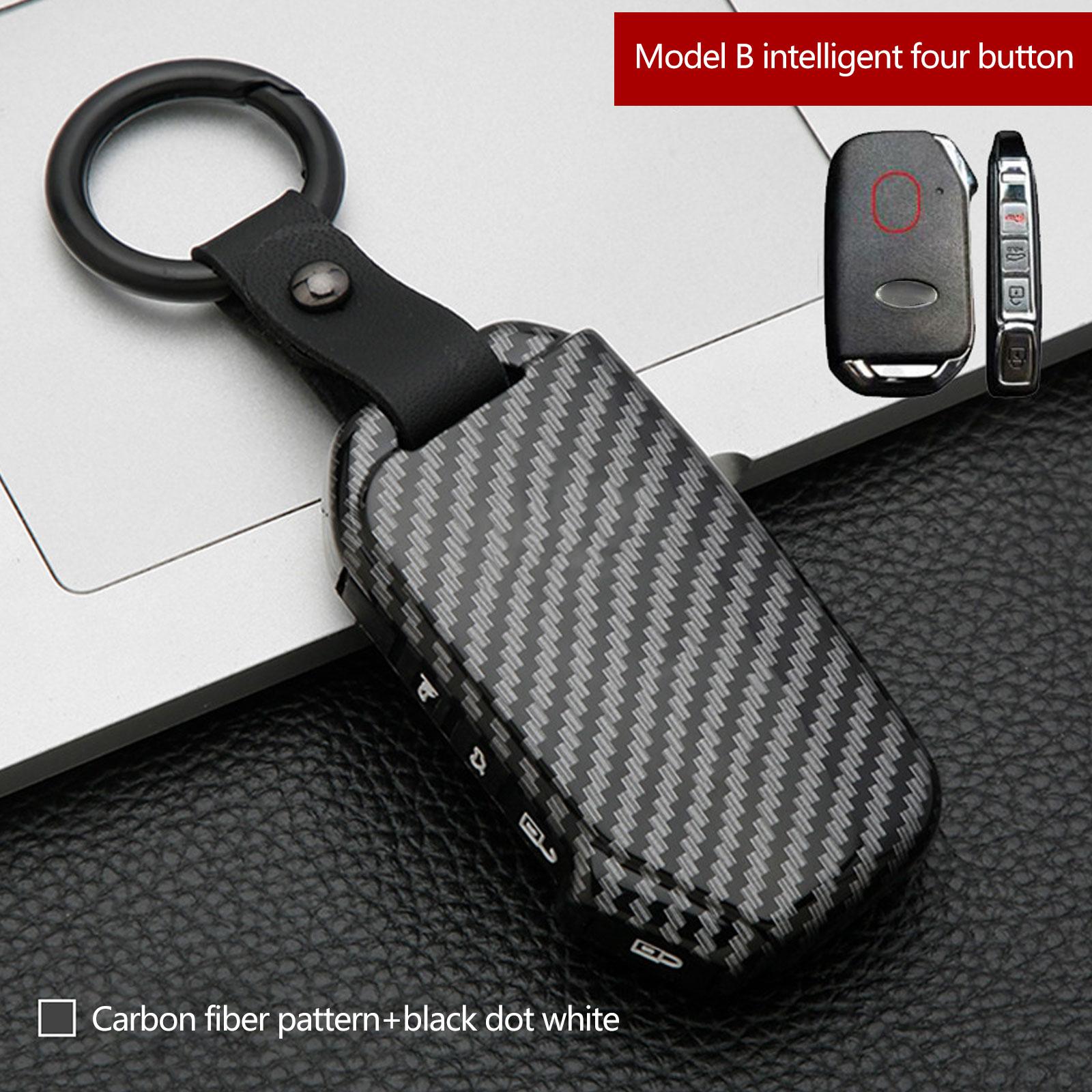 

Карбоновый чехол для смарт-ключа дистанционного управления для автомобиля Kia Sportage K5 DL3 Niro Telluride Seltos Soul SK3 Ceed CD Sorento MQ4 Black 2