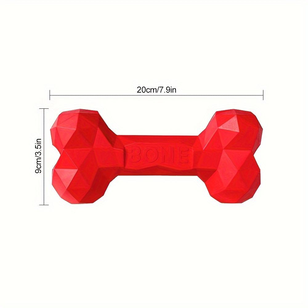 

Жевательная игрушка для собак из натурального каучука с формой кости, нетоксичная и прочная, с медленной подачей и функцией чистки зубов для крупных собак L красный
