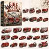 Collectible Acrylic Ornament 2026 Transportation Advent Calendar, 24-Day Set with Vehicle Daily Countdown Toy Figures, Christmas Tree Hanging