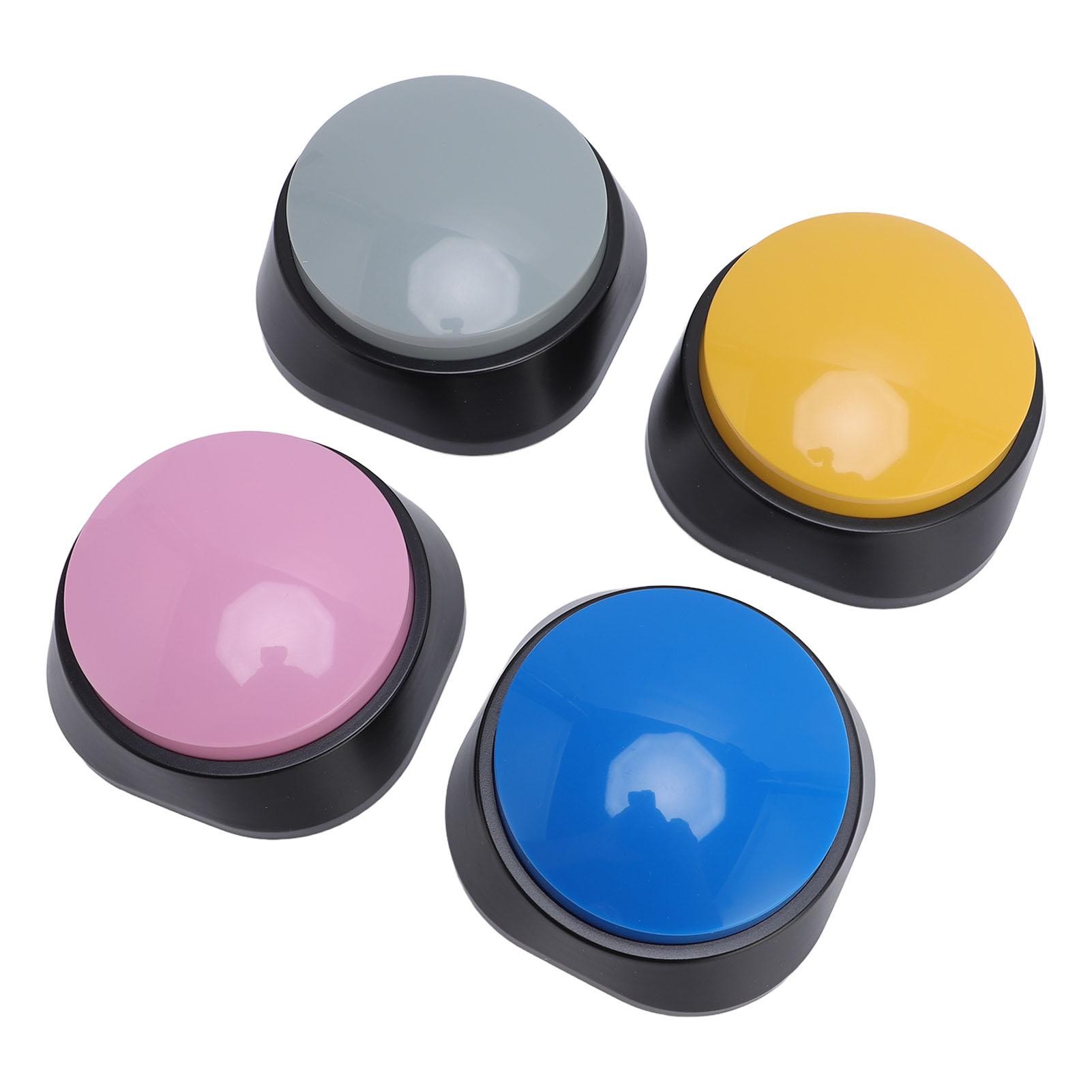 

4 шт. Кнопки для собак Запись 30 секунд 4 цвета Кнопки для записи голоса Интерактивная забавная игрушка для питомцев для