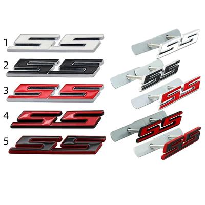 9X1.8CM Metalen Letter Embleem Badge Decal voor SS Aveo Cruze Malibu Sail Captiva Lacetti Orlando Epica Camaro Autosticker