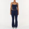 Yoga suit, women's running training, sports and fitness suit, flared pants, neck suspenders, and two sets of tops.