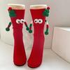Novelty 3D Designs Christmas Socks Cartoon Cute Cartoon Socks Big Eyes Xmas Socks Gift Giving
