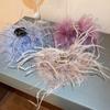 For Girls Fluffy Plush Women Hair Clips Korean Hair Accessories Feather Hair Claw Feather Hairpins