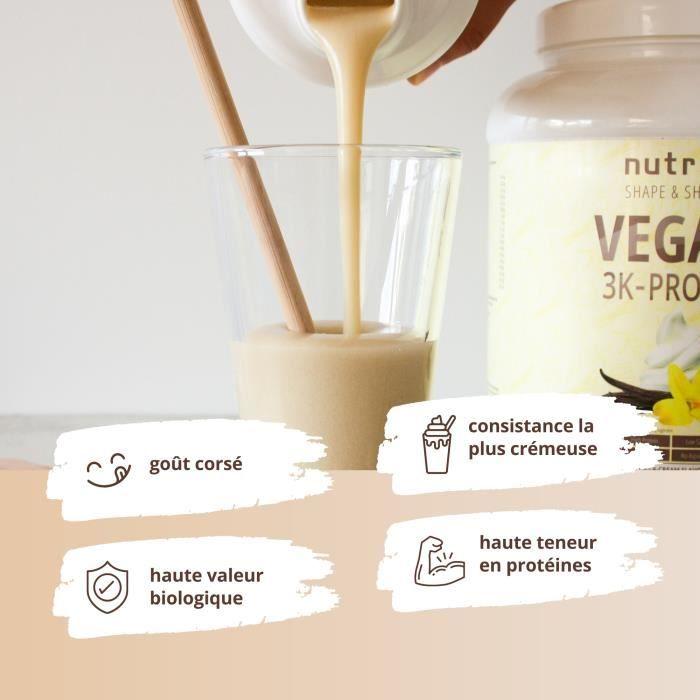 Nutri-plus shape &amp; shake 3k protein - poudre de protéines végétaliennes - biscuits et crème - proteines - 1000g