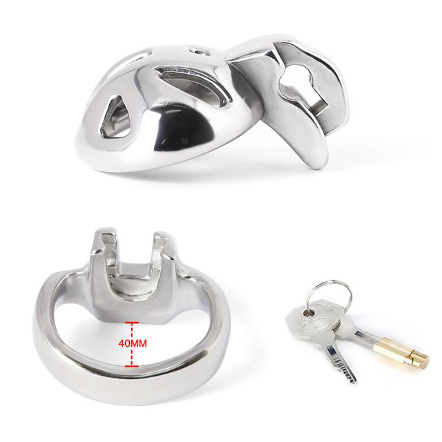 Super Small 3 Color Male Chastity Cage Stainless Steel Lockable Penis Ring Cock Cage Metal Chastity Belt Adults Sex Toys For Men