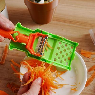Éplucheur Multifonctionnel pour Fruits et Légumes Formes Multiples Crée des Bâtonnets Julienne Outil d'Épluchage de Cuisine en Acier Ustensiles Facile à Nettoyer