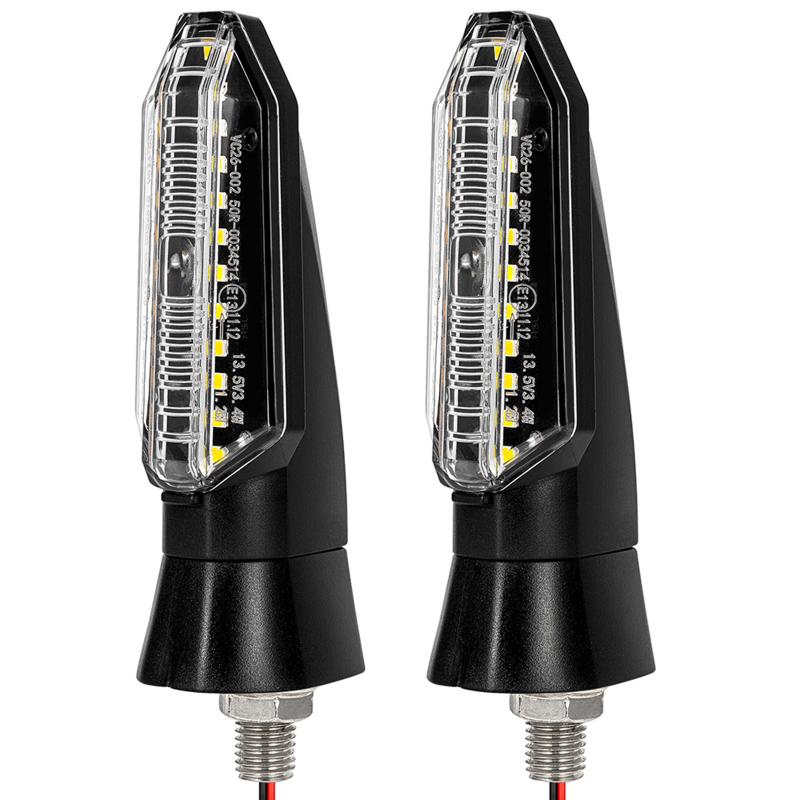 2Pcs Motorcycle LED Turn Signal Lights Mini Amber Flashing Light Blinker Turn Signal Lamp 12V Moto Indicator Accessories