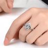 New Arrivals 925 Silver Crystal Clover Ring Bague Anillos Pure Silver Fine Jewelry For Women