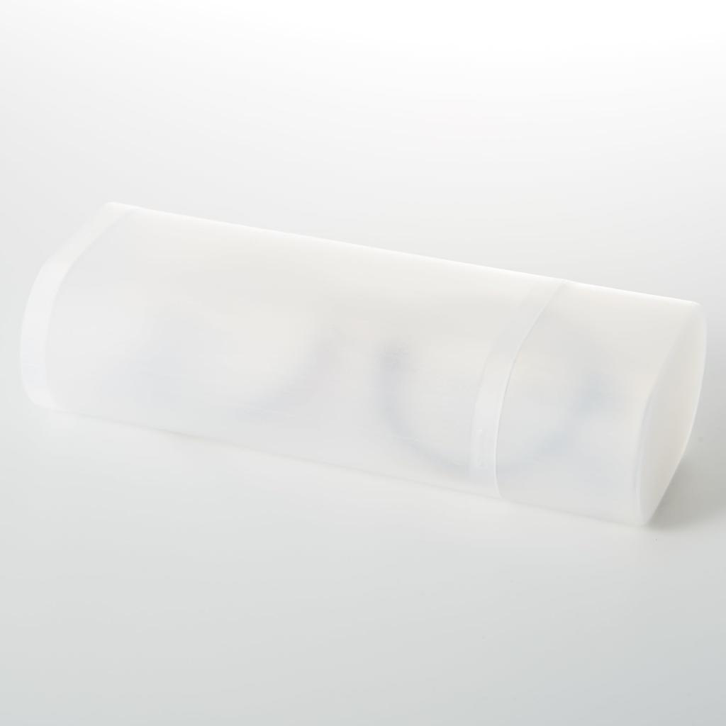 MUJI Polypropylene Eyeglass and Accessory Case with H x 7cm W x 16cm D Stand, Large, Dimensions Approx. 4.4cm (Product Number 38728757)