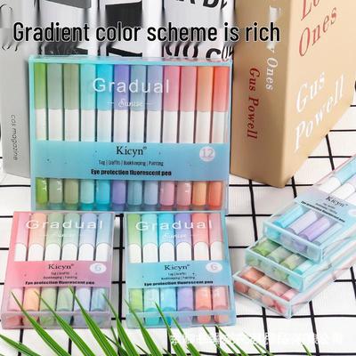Gradient Highlighter - Vibrant, Eye-Protective, Large Capacity Student Marker
