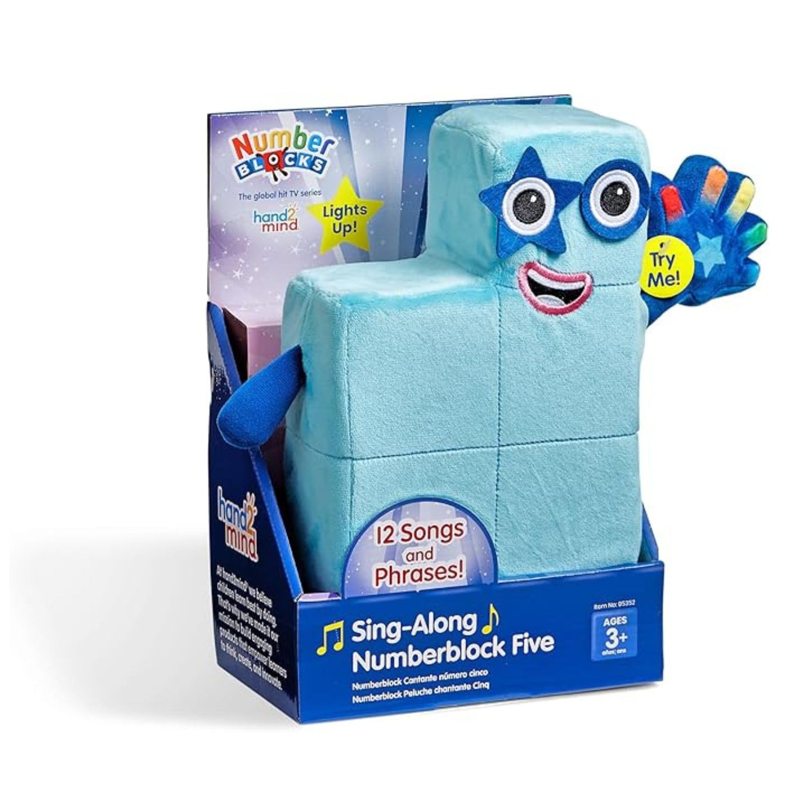 Мягкая игрушка Numberblocks Пойте вместе! Пять! 95352 Аутентичный