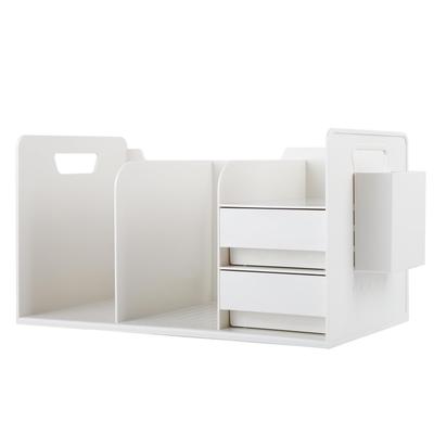 Desktop Storage No Assembly Desk Shelf with Pen Holder and Large Capacity Desk Desktop Book Desk Organizer for A4 A White ELECTRO-WEIDEWORLD Unit,