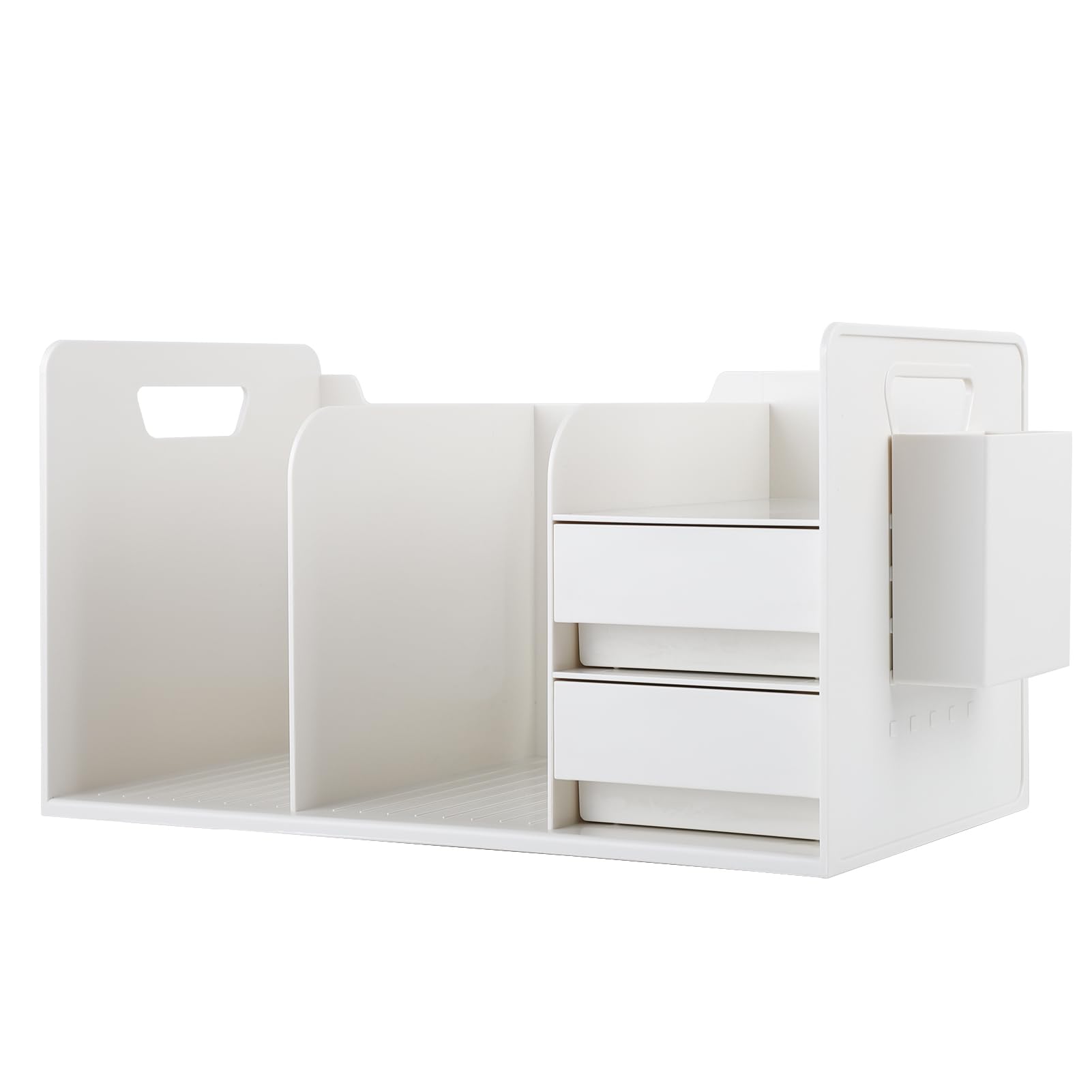 Desktop Storage No Assembly Desk Shelf with Pen Holder and Large Capacity Desk Desktop Book Desk Organizer for A4 A White ELECTRO-WEIDEWORLD Unit 5960₽