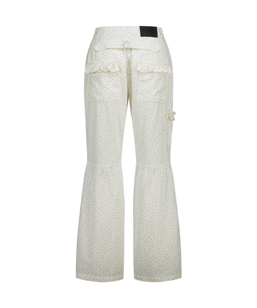 ILLIGO Shirred Bootcut Pants Flower