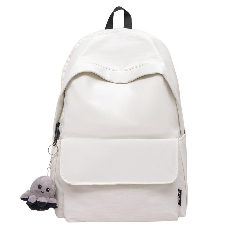 Mochila Leve de Grande Capacidade Unissex para Estudantes: Cor Sólida Simples, Cabe em Laptops, Perfeito para a Faculdade e o Ensino Médio.