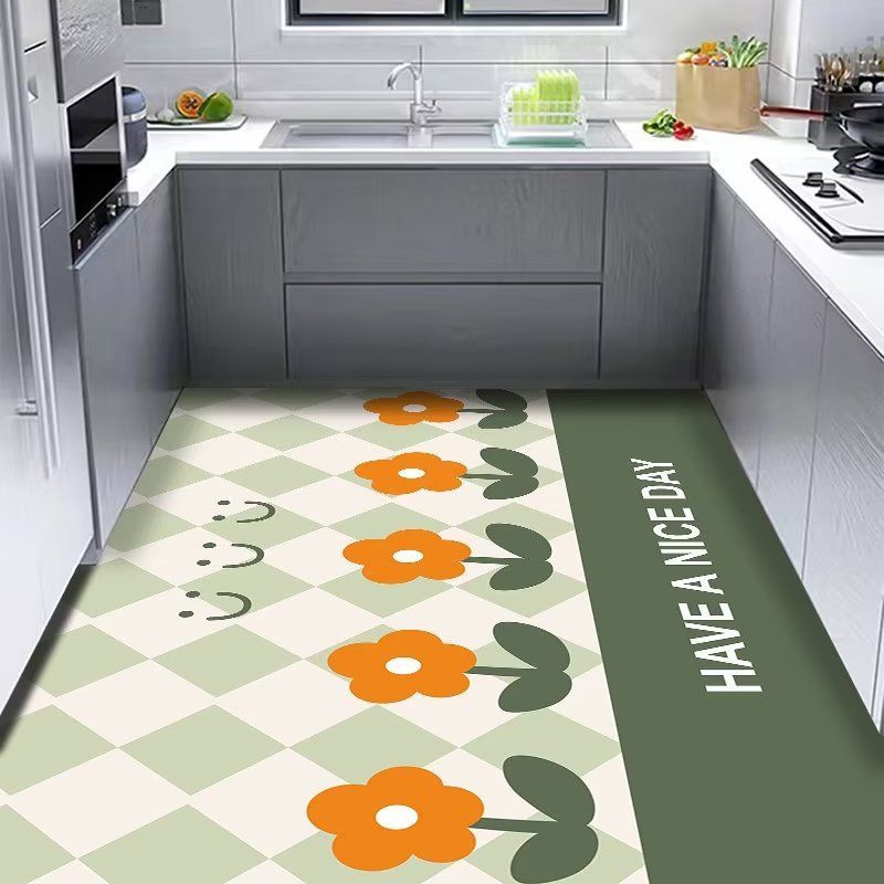 Modern Simple Kitchen Floor Mat Household Dirt-Resistant Wear-Resistant Oil-Absorbing Diatom Mud Floor Mat Non-Slip Water-Absorbing Easy To Take Care