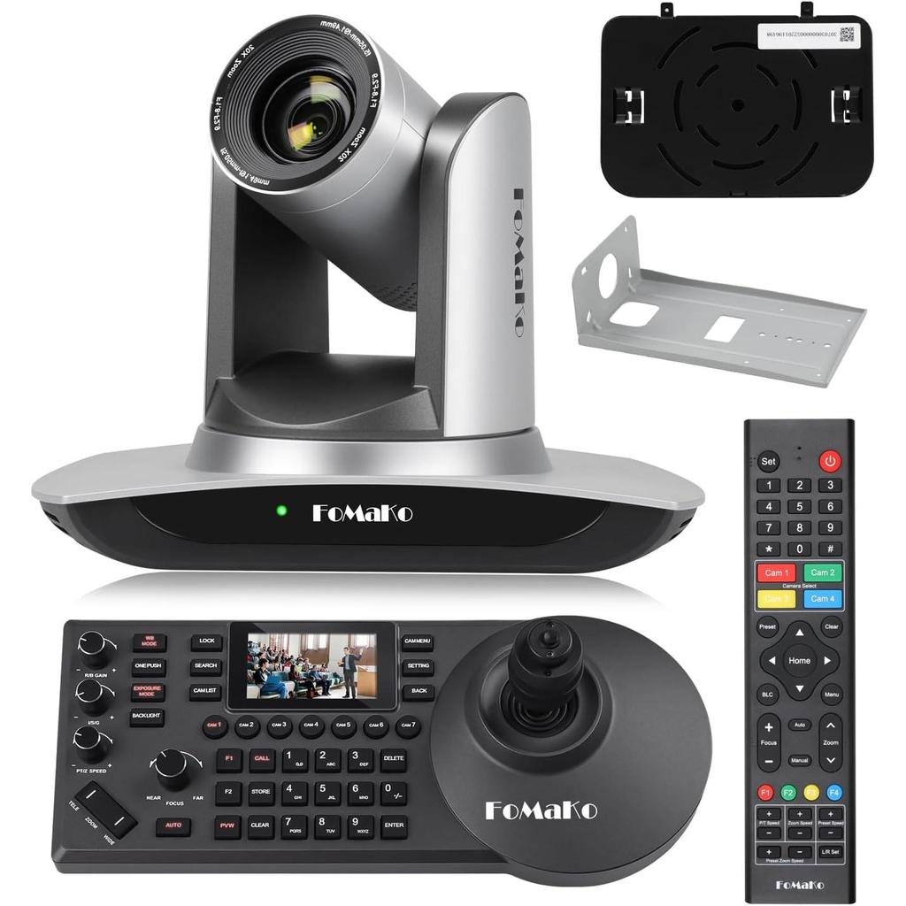 2024 FoMaKo HDMI PTZ Camera Bundle 20X Optical Zoom BH401 HDMI PTZ Camera and Controller Keyboard PTZ Camera Kit Bundle