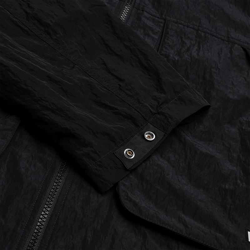 Men's FILA Jackets Men's Pitch Black Hooded (Non-detachable) Moderate Straight Fit