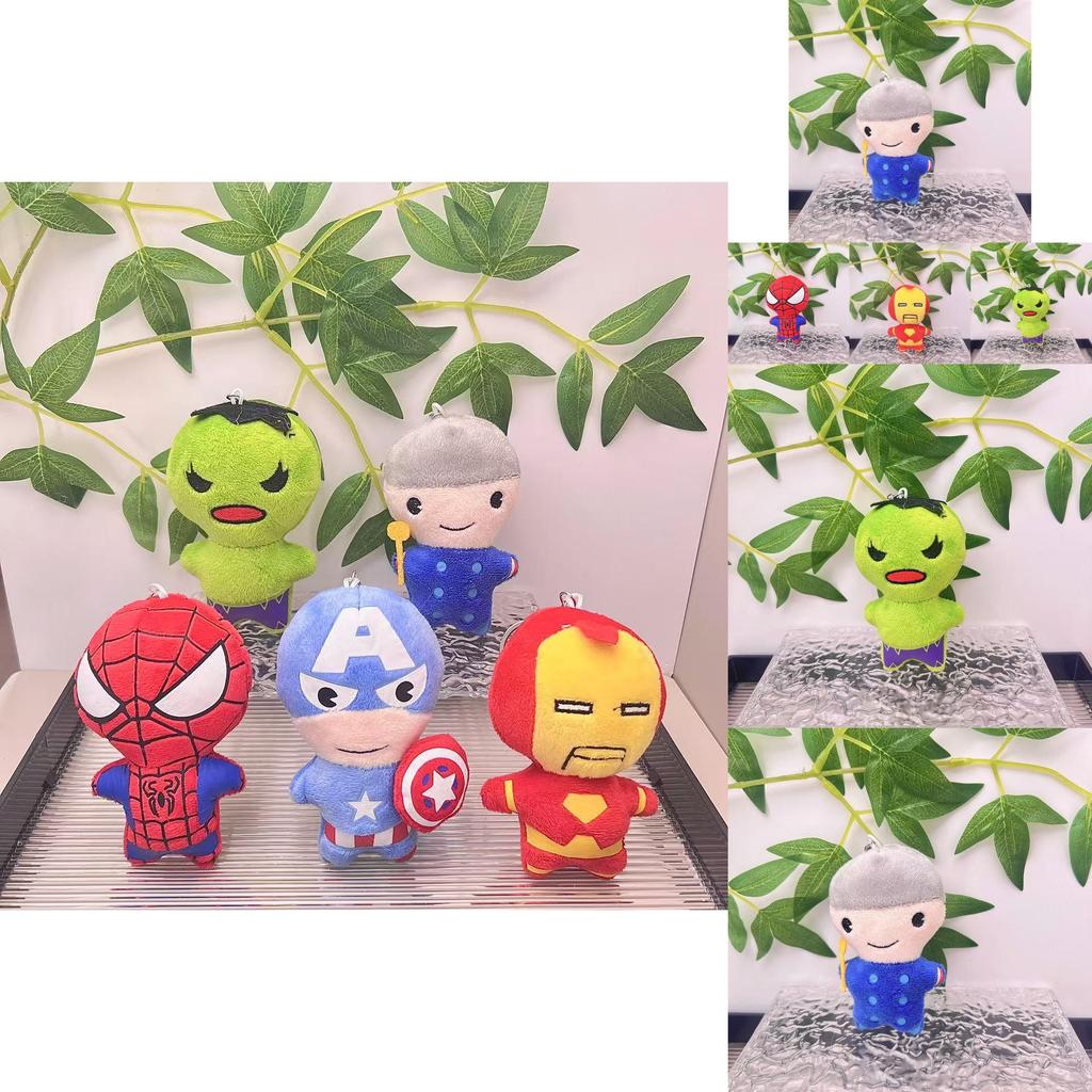 Marvel Avengers Spider-man Plush Toy Soft Keychain With Iron Man And Hulk Designs For Kids