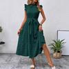 2026 European and American Women's Clothing Summer New Fashion Fungus Edge Flying Sleeves Lace Texture Dress
