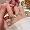 Cat's Eye Tulip Wheat Ring: Women's Fashionable Open Adjustable High-End Index Finger Accessory