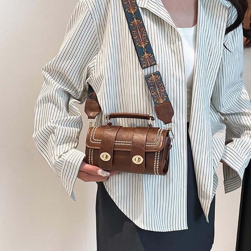 Retro Handbag Tubular Bag Simple Women's Commuter Shoulder Bag Fashion Trendy Crossbody Bag Minimal Tote Bag